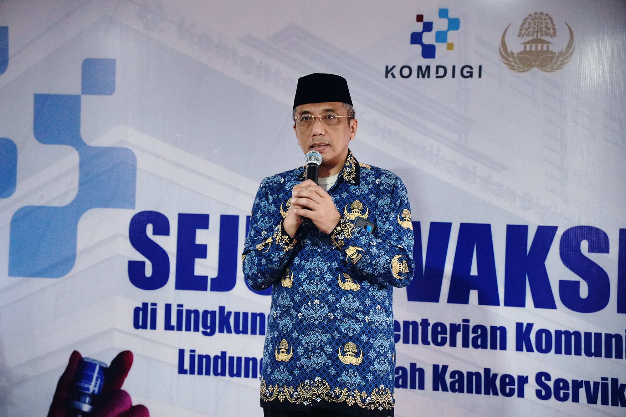 Hariyadi Wibowo, Ketua Departemen Perlindungan Kesehatan sekaligus Koordinator Program Sejuta Vaksin HPV di Dewan Pengurus KORPRI Nasional (DPKN)