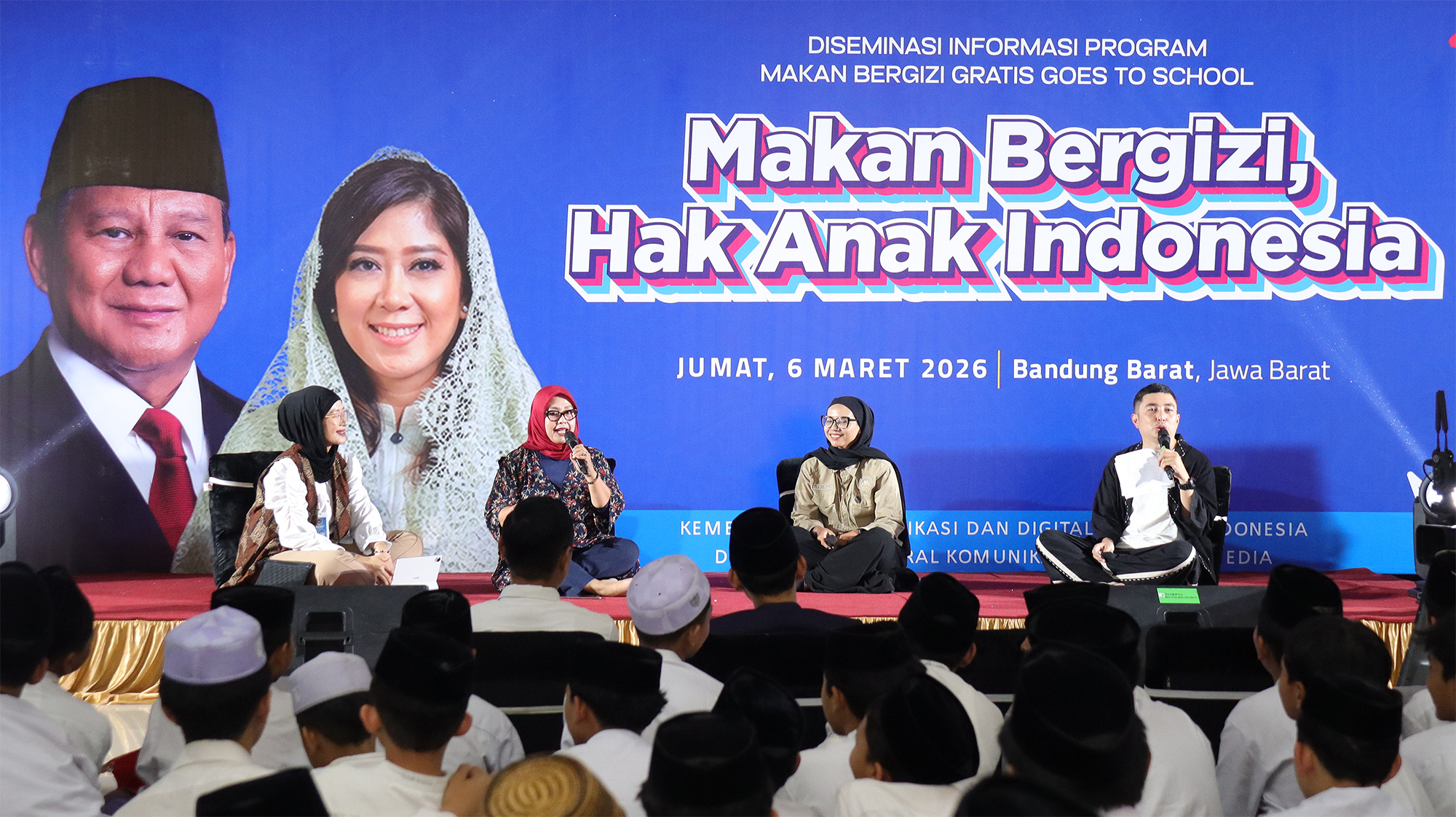 Tekan Stunting dan Lindungi Anak di Ruang Digital, Kemkomdigi Gelar MBG Goes to School